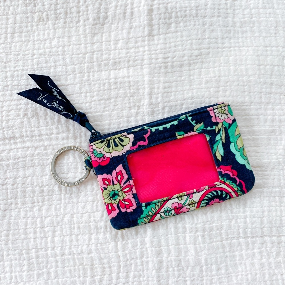 vera bradley floral coin purse/id holder